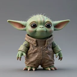 robot yoda!!! nendoroid!!! figurine, studio lighting, grey background, no shadow, trending on artstation, 4 k, highly detailed!!!