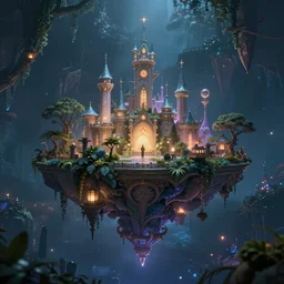 fantasy island floating in the air, incredibly magical, artstation, cinematic concept art, octane render, unreal engine 5, ambient occlusion, raytracing, cgsociety, 8 k 4 k hd