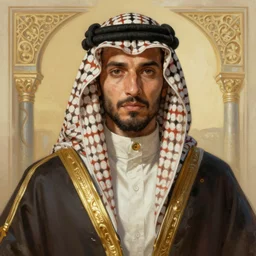 a personification of the middle east, highly detailed, digital painting, artstation, concept art, sharp focus, illustration, art by greg rutkowski and alphonse mucha