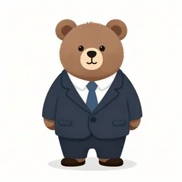 illustration of a bear in a business suit