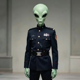 Alien leader in uniform by carles dalmau