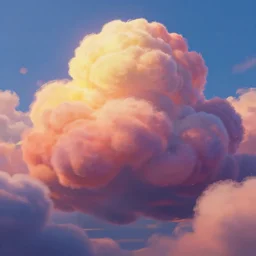 puffy clouds, drew struzan style, vfx art, unreal engine render, claymation style, colourful, volumetric light, digital painting, digital illustration, dramatic light,