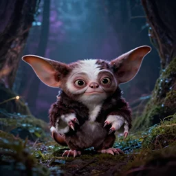 Gremlins movie, the gremlins are so high on mdma, trending on Artstation, 8K, ultra wide angle, pincushion lens effect