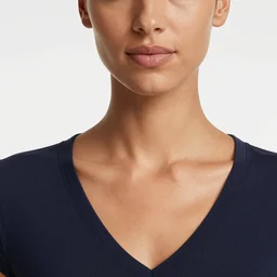 olive skinned female model in her twenties, wearing v - neck top, zoomed in, photo realistic, extreme detail skin, natural beauty, no filter, slr, golden hour, 4 k, high definition, selfie