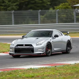 a 2 0 1 5 nissan gt - r lm nismo driving on a racetrack