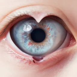 heart-shaped pupil