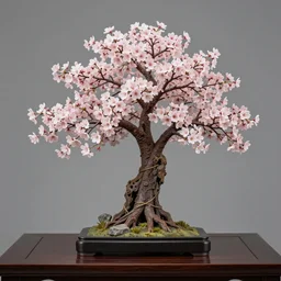 a sculpture of sakura tree on the table