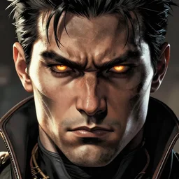 a comic portrait of arkham knight! finely detailed features, close up at the face, sharp focus, cinematic lighting, intricate, high contrast! by rafael albuquerque