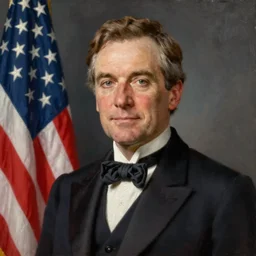Official Portrait of United States President Quentin Bitterson IV, 1904, oil on canvas painting by Marcello Bacciarelli and Gustave Courbet, trending on artstation, high octane render