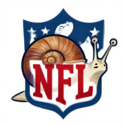 snail in the style of NFL logo, epic, imposing, vector art