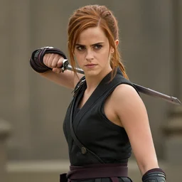 Emma Watson as female ninja , hd wallpaper
