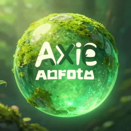 closeup illuminated magic green stone sphere covered with moss, in gentle green dawn light, axie infinity, studio ghibli, clean cel shaded vector art, cinematic lighting, volumetric lighting, smooth, sharp focus, highly detailed, render in unreal engine 5, artstation, deviantart, behance, epic composition, award - winning