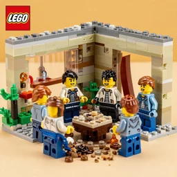 a lego muder scene