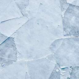 a top view of ice floes.