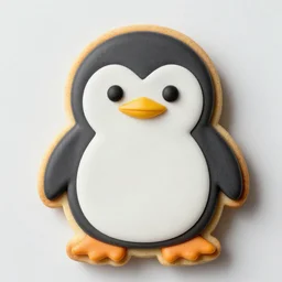 cookie in the shape of linux penguin