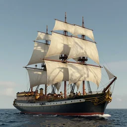 photograph of a steam punk nineteenth century whaling ship kodachrome sunshine