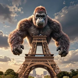king kong on the tour eiffel