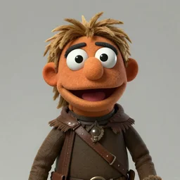 Legolas depicted as a muppet, extra detailed, digital illustration, by Makoto Shinkai and thomas kinkade, digital painting, Matte painting, trending on artstation and unreal engine
