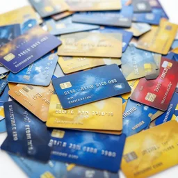 an overwhelming pile of credit cards