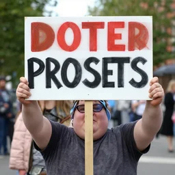 fat chuck protest sign