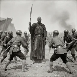 Union Soldiers battling Nyarlathotep. 1860s photograph.