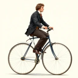 a man dressed in nineteenth century clothing riding a large penny - farthing celebrating winning the tour de france with other riders dressed in modern clothing on modern bikes far behind him and angry, news, file photo, photorealistic, getty images, front page