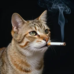 a photograph of an animal smoking a cigarette, portrait, photorealistic, 1 9 7 0 s, dark background
