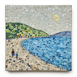 grangemouth in tiny mosaic tiles by erin hanson
