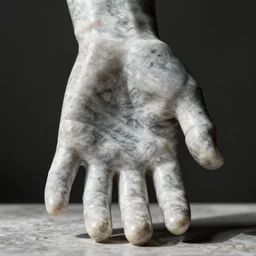 marble sculpture of a hand