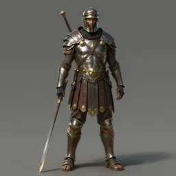 full body + face concept art of a post - apocalyptic roman mercenary in the style of high fantasy art in the style of post - apocalyptic art trending on artstation deviantart pinterest detailed realistic high resolution hd 8 k