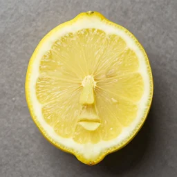 “a lemon with shape of woman face”