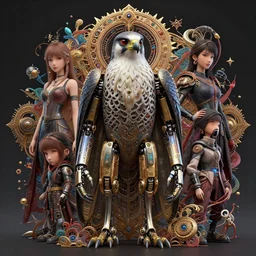 midjourney::full shot of a falcon android character:: by Martine Johanna and Simon Stålenhag and Chie Yoshii and Casey Weldon and Guillermo del toro :: ornate, dynamic, particulate, rich colors, intricate, elegant, highly detailed, centered, artstation, smooth, sharp focus, octane render, 3d