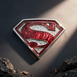 superman logo, jewelry designed by emily carr