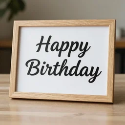 A sign that says 'Happy Birthday'