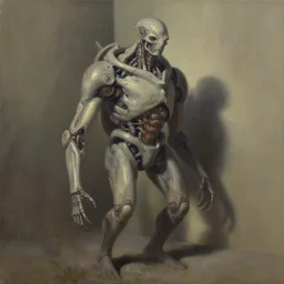 i do not remember being born, volumetric lighting and shadows, concept art, biomechanical, realistic oil painting by alex grey