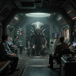 cassette futurism, cosmic horror, nostromo sci - fi ship interior, alien 1 9 7 9, bleak future, ultra high detail render, harsh lighting, atmospheric haze, film. illustration by edward hopper, norman rockwell. film still, 1 6 mm cinematography
