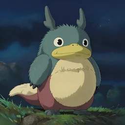 creature made by studio ghibli ( in the night ), 8 k, smooth, fairy, high detail, high quality, beautiful scene