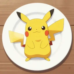 pikachu on a plate