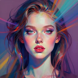 prompt! dream symmetry!! stunning portrait of a beautiful face of a russian girl!! by victo ngai, kilian eng vibrant colours, dynamic lighting, digital art, winning award masterpiece, fantastically beautiful, illustration, aesthetically inspired by beksinski and dan mumford, trending on artstation, art by greg rutkowski, 8 k
