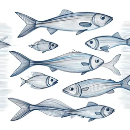 abstract lines fish