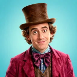 character portrait of willy wonka played by robin williams, digital art, trending on artstation, 4 k