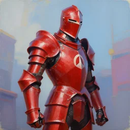 greg manchess portrait painting of partially armored red knight from fortnite as overwatch character, medium shot, asymmetrical, profile picture, organic painting, sunny day, matte painting, bold shapes, hard edges, street art, trending on artstation, by huang guangjian, gil elvgren, ruan jia, greg rutkowski, gaston bussiere