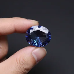 “reaching hand made of cut gemstone, black background, 35 mm product photo”