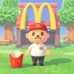 animal crossing : new horizons screenshot of the new mcdonalds dlc