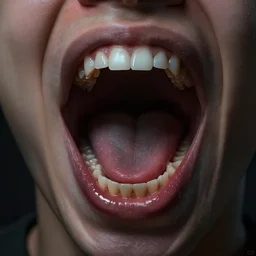 infinitely deep throat, digital illustration, teeth, tunnel, uvula, moisture, darkness