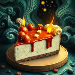 bitcoin cheesecake macro by _ beeple, artgerm, _ aaron _ horkey _ amanda _ sage _ bauhaus, salvador dali, _ bernie _ wrightson _ bruce pennington _ frank _ stella _ anne _ stokes _ alena _ aenami _ angus _ mckie, alex grey, akira toriyama, arthur adams, andre masson, brian despain. abstract, artstation, design 4 k, native, hd,