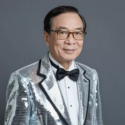 A still of Lee Kuan Yew wearing a disco suit in Saturday Night Fever