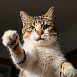 a photo of a cat taking a selfie