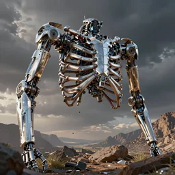 beutiful cyborg rib partially dimantled, hyper realism, artstaition, epic composition