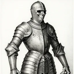 skeleton warrior with a very ornate armor, very detailed, complex drawing, hyper detailed, renaissance, monochrome, albert durer style